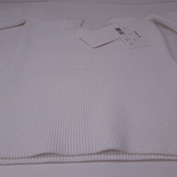 Helmut Lang Women's Pinched Contour Cold Shoulder Top XXS XS M L NWT 265 White - Picture 13 of 13